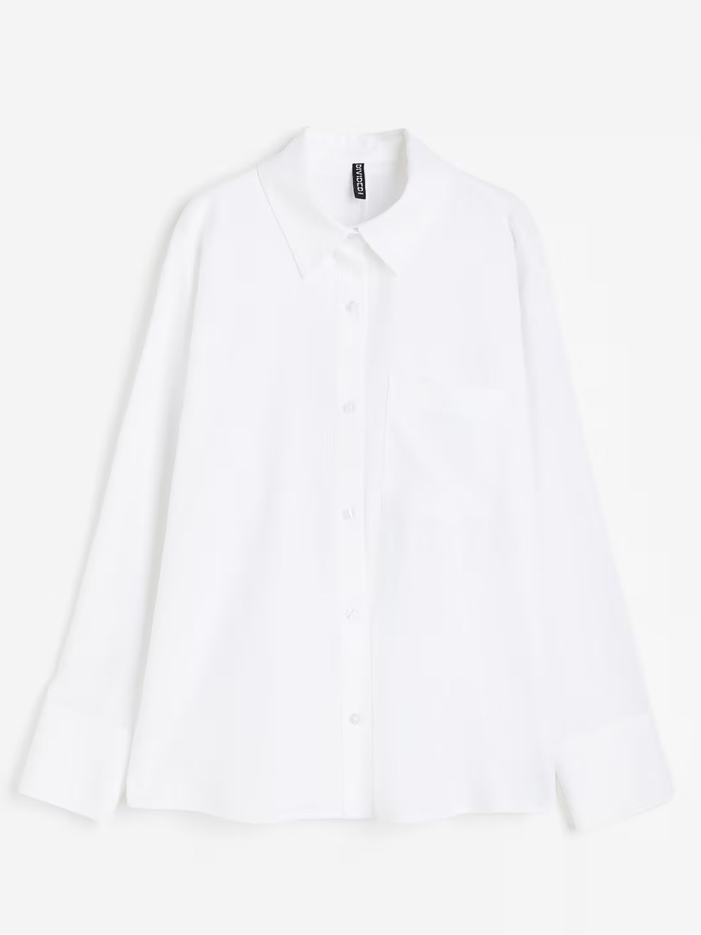 H&M White Linen-Blend Shirt